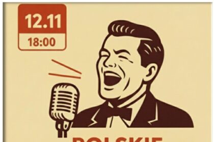 Plakat zapowiadający Polski Wieczór Karaoke w Berlinie