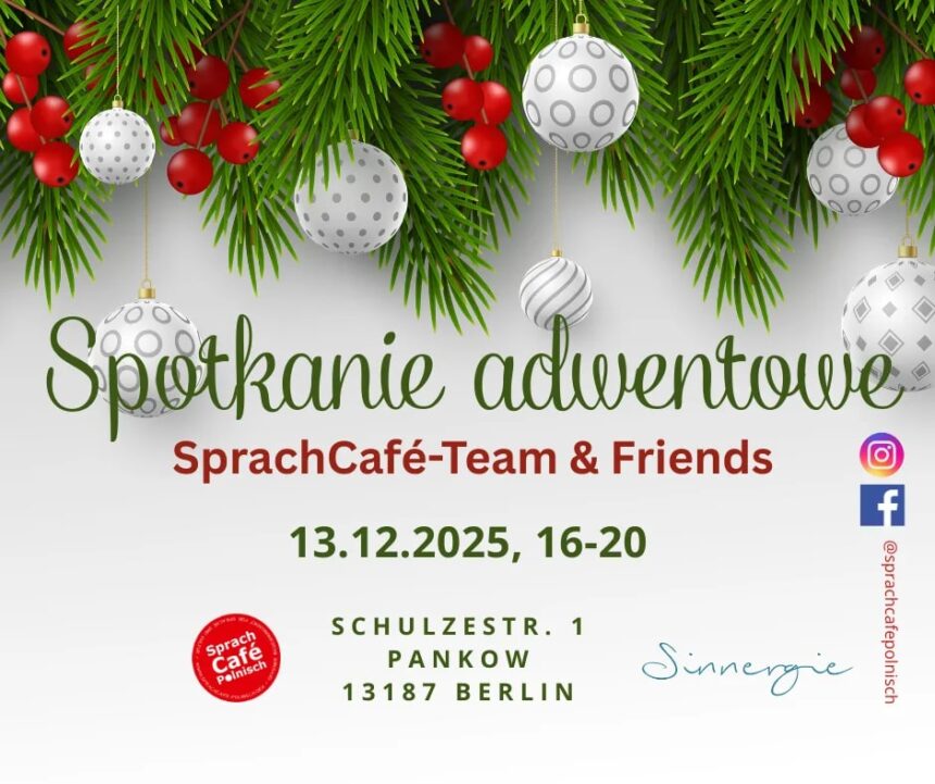 Spotkanie adwentowe SprachCafé-Team & Friends w Berlinie w świątecznej atmosferze