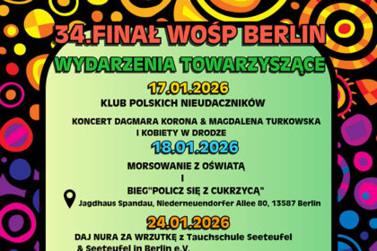 34. Finał WOŚP Berlin 2026 scena główna i koncerty w Gemeinschaftshaus Gropiusstadt