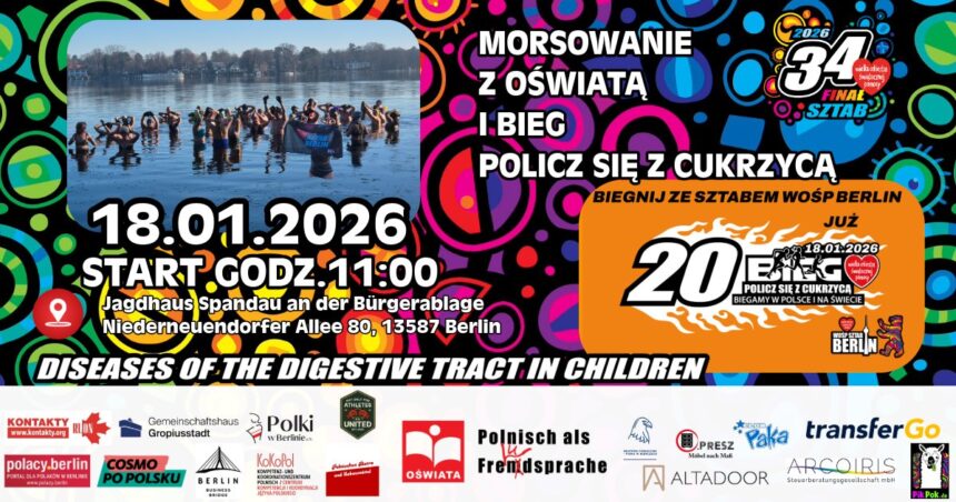 Morsowanie i bieg WOŚP w Berlinie uczestnicy w Jagdhaus Spandau